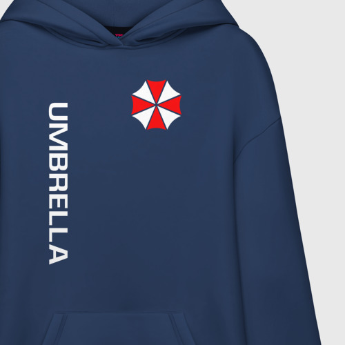 Худи SuperOversize хлопок Umbrella Corp Амбрелла Корп+спина, цвет темно-синий - фото 3