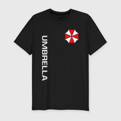 Мужская футболка хлопок Slim Umbrella Corp Амбрелла Корп+спина