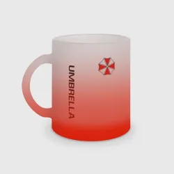 Кружка матовая стеклянная Umbrella Corp+спина
