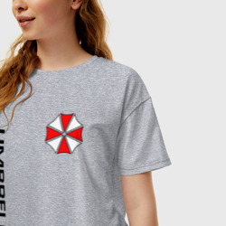 Женская футболка хлопок Oversize Umbrella Corp+спина - фото 2