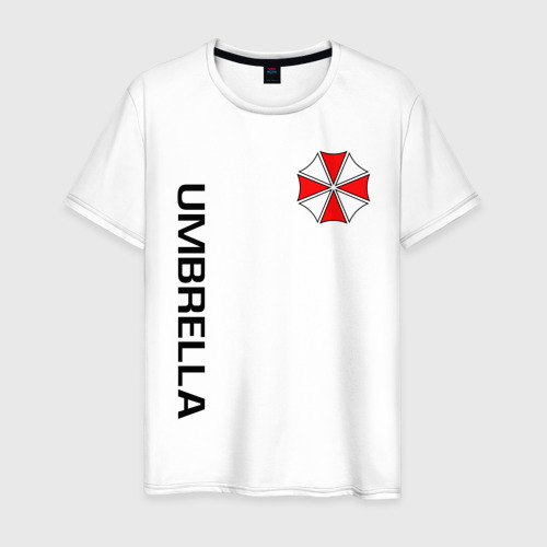 Мужская футболка хлопок Umbrella Corp+спина, цвет белый