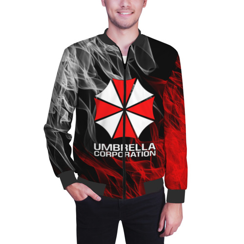 Мужской бомбер 3D Umbrella Corp, цвет черный - фото 3