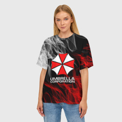 Женская футболка oversize 3D Umbrella Corp - фото 2