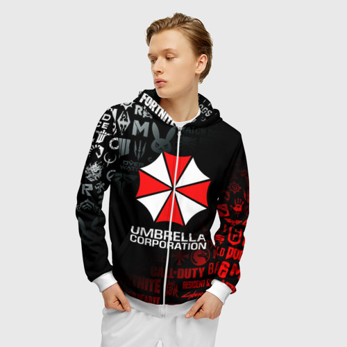 Мужская толстовка 3D на молнии Resident evil Umbrella Corp - купить по ...