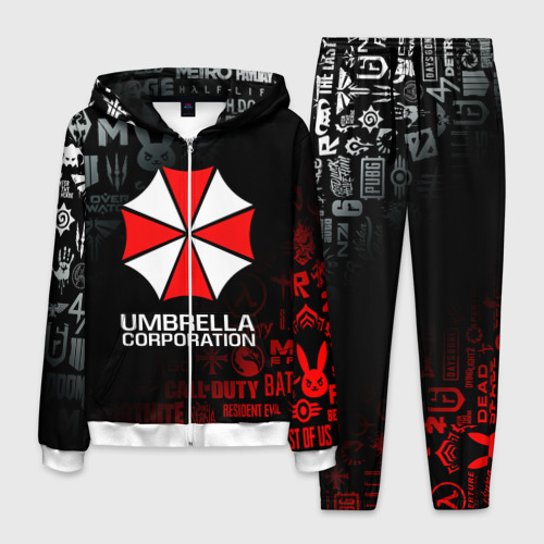 Мужской костюм 3D Resident evil Umbrella Corp, цвет белый