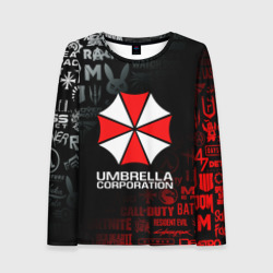 Женский лонгслив 3D Resident evil Umbrella Corp