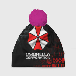 Шапка 3D c помпоном Resident evil Umbrella Corp