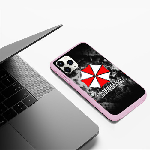 Чехол для iPhone 11 Pro Max матовый Umbrella Corp Амбрелла Корп, цвет розовый - фото 5