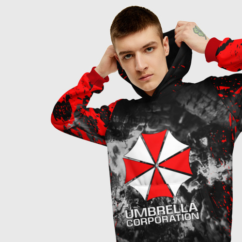 Мужская толстовка 3D Umbrella Corp Амбрелла Корп, цвет красный - фото 5