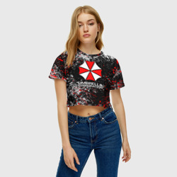 Женская футболка Crop-top 3D Umbrella Corp Амбрелла Корп - фото 2