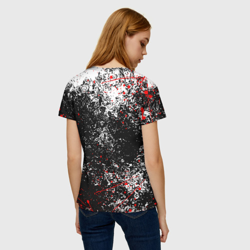 Женская футболка 3D с принтом UMBRELLA CORP | АМБРЕЛЛА КОРП (Z), вид сзади #2