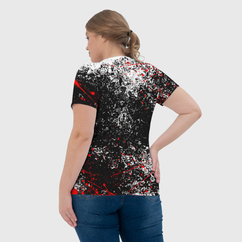 Женская футболка 3D с принтом UMBRELLA CORP | АМБРЕЛЛА КОРП (Z), вид сзади #2