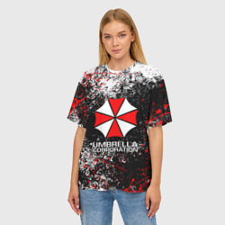 Женская футболка oversize 3D Umbrella Corp Амбрелла Корп - фото 2