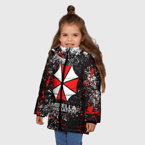 Зимняя куртка для девочек 3D Umbrella Corp Амбрелла Корп, цвет черный - фото 3