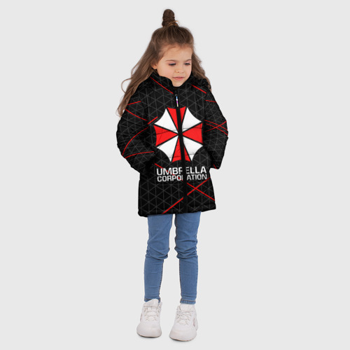 Зимняя куртка для девочек 3D Umbrella Corp Амбрелла Корп, цвет красный - фото 5