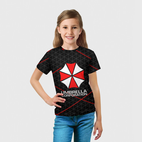 Детская футболка 3D Umbrella Corp Амбрелла Корп, цвет 3D печать - фото 5