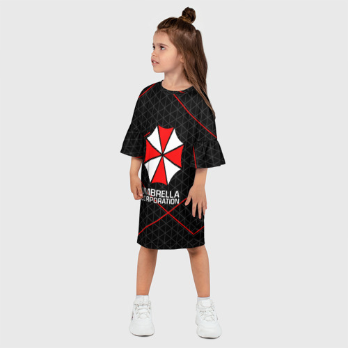 Детское платье 3D Umbrella Corp Амбрелла Корп, цвет 3D печать - фото 3