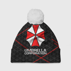 Шапка 3D c помпоном Umbrella Corp Амбрелла Корп