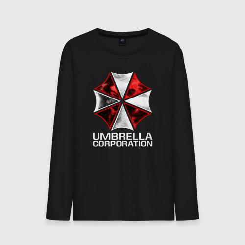 Мужской лонгслив хлопок Umbrella Corp, цвет черный