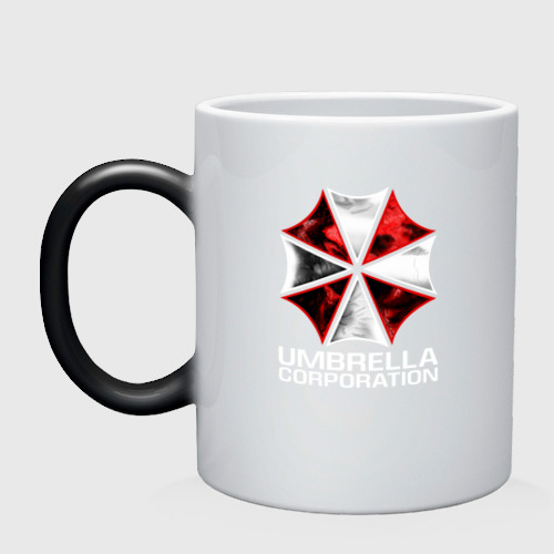 Кружка хамелеон Umbrella Corp, цвет белый + черный