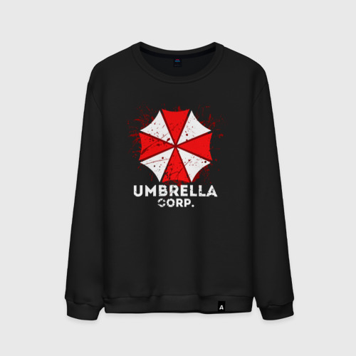 Мужской свитшот хлопок с принтом Umbrella Corp, вид спереди #2