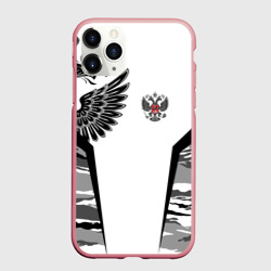 Чехол для iPhone 11 Pro Max матовый Камуфляж Россия