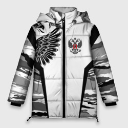 Женская зимняя куртка Oversize Камуфляж Россия