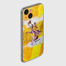 Чехол для iPhone 15 силиконовый с защитой камеры Kobe Bryant jump - фото 2