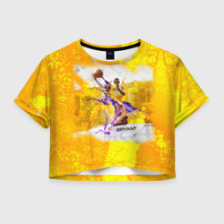 Женская футболка Crop-top 3D Kobe Bryant jump