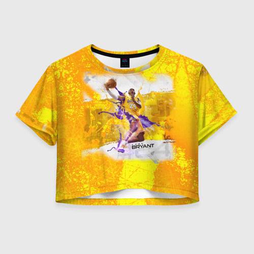 Женская футболка Crop-top 3D Kobe Bryant jump, цвет 3D печать