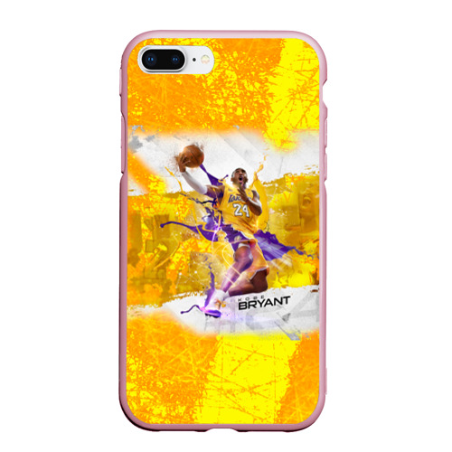 Чехол для iPhone 7Plus/8 Plus матовый Kobe Bryant jump, цвет розовый