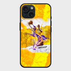 Чехол силиконовый для Apple iPhone 15 матовый Kobe Bryant jump
