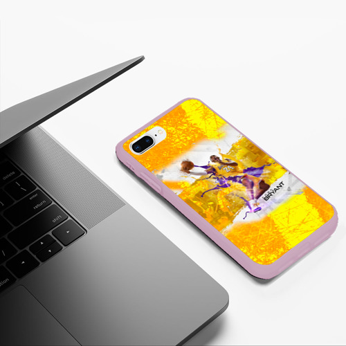 Чехол для iPhone 7Plus/8 Plus матовый Kobe Bryant jump, цвет розовый - фото 5