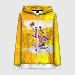 Женская толстовка 3D на молнии Kobe Bryant jump