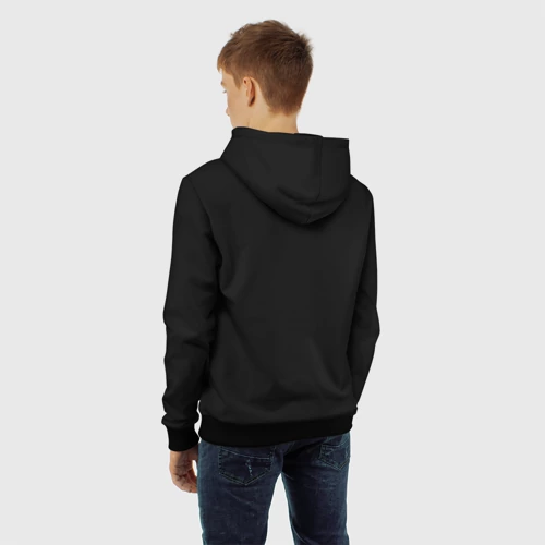 Детская толстовка 3D с принтом Рыжий Шпиц, вид сзади #2