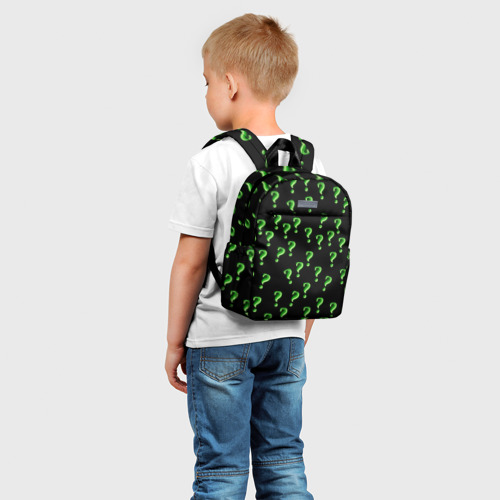 Детский рюкзак 3D с принтом Знак вопроса, фото на моделе #1