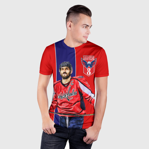 Мужская футболка 3D Slim Ovechkin Capitals, цвет 3D печать - фото 3