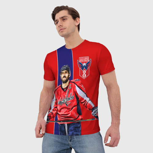 Мужская футболка 3D Ovechkin Capitals, цвет 3D печать - фото 3
