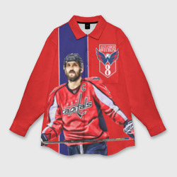 Женская рубашка oversize 3D Ovechkin Capitals