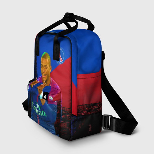 Женский рюкзак 3D с принтом Мбапе, фото на моделе #1