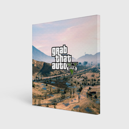 Холст квадратный Grand Theft Auto 5, цвет 3D печать