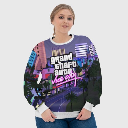 Женский свитшот 3D Grand Theft Auto Vice City, цвет 3D печать - фото 6