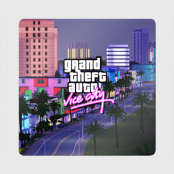 Магнит виниловый Квадрат Grand Theft Auto Vice City