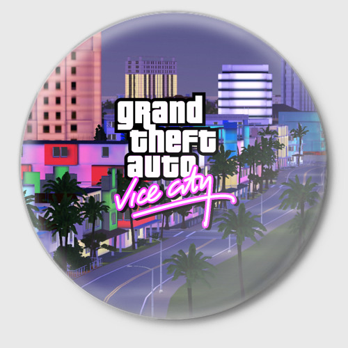 Значок Grand Theft Auto Vice City, цвет белый