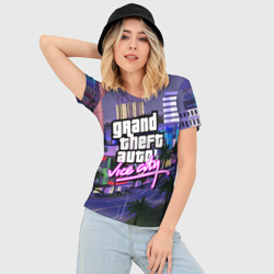 Женская футболка 3D Slim Grand Theft Auto Vice City - фото 2
