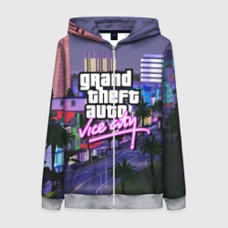 Женская толстовка 3D на молнии Grand Theft Auto Vice City