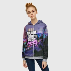 Женская толстовка 3D на молнии Grand Theft Auto Vice City - фото 2