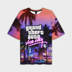 Мужская футболка oversize 3D Grand Theft Auto Vice City