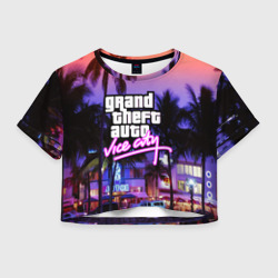Женская футболка Crop-top 3D Grand Theft Auto Vice City