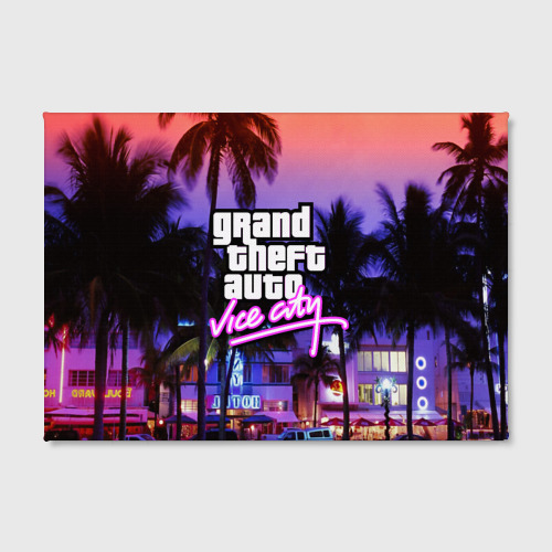 Холст прямоугольный Grand Theft Auto Vice City, цвет 3D печать - фото 2